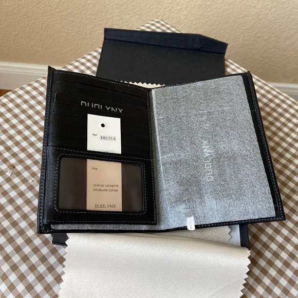 DUOLYNX Men's Black Bifold Leather Wallet Purse Cards Holder Organizer (New) - Picture 2 of 8